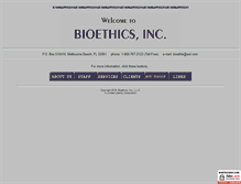 Tablet Screenshot of bioethicsinc.com